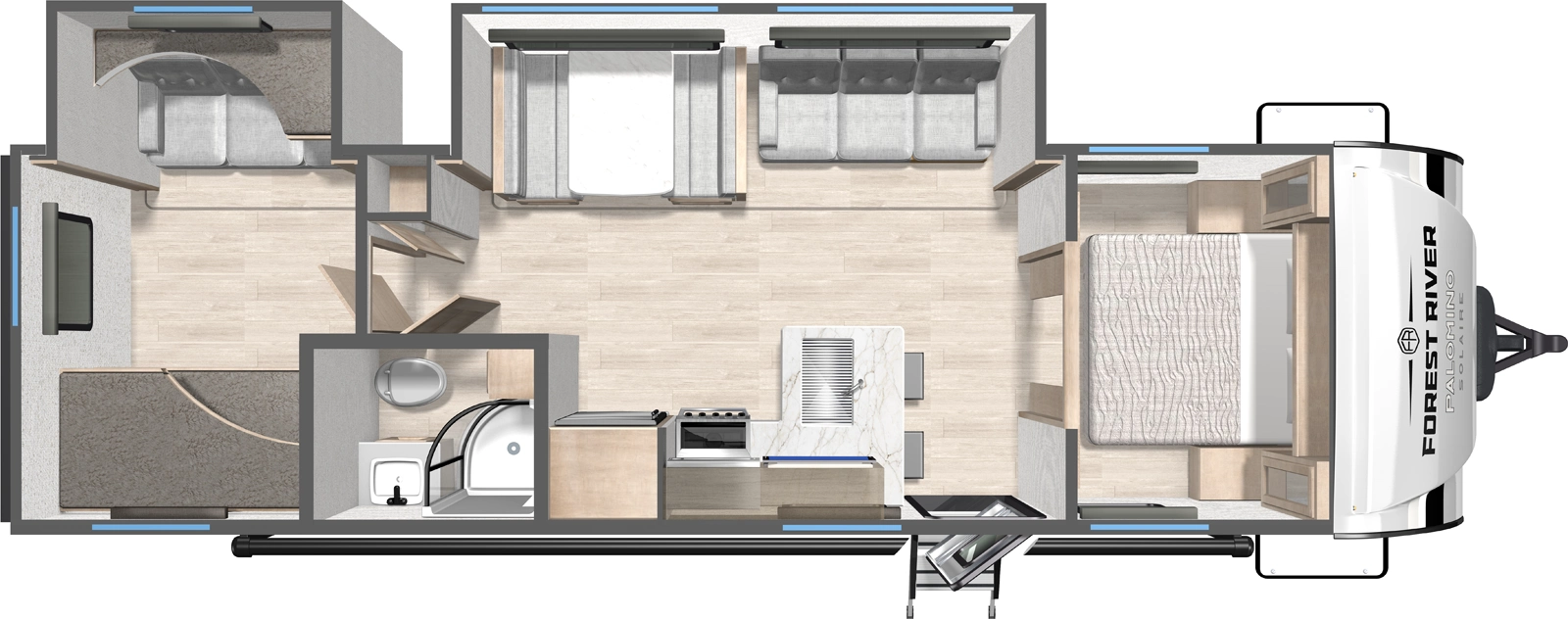 Solaire Ultra Lite 302BHS Floorplan